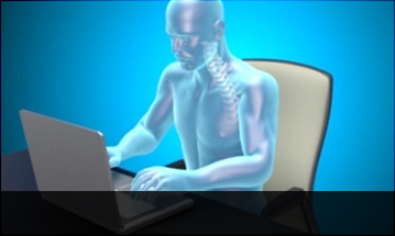 대전자생한방병원 목질환 VDT증후군-정상적인 사람의 컴퓨터 하는 모습입니다.